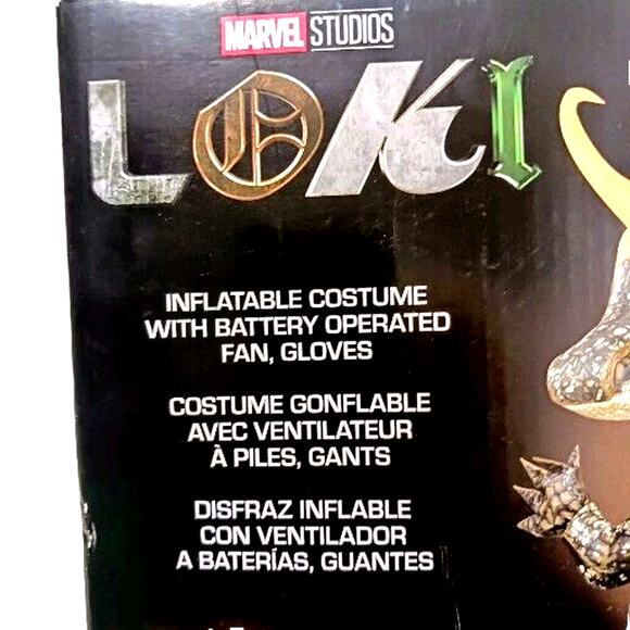 Alligator Loki Costume 7' TALL Adult INFLATABLE HALLOWEEN Jumpsuit Claws w FAN - Picture 12 of 15